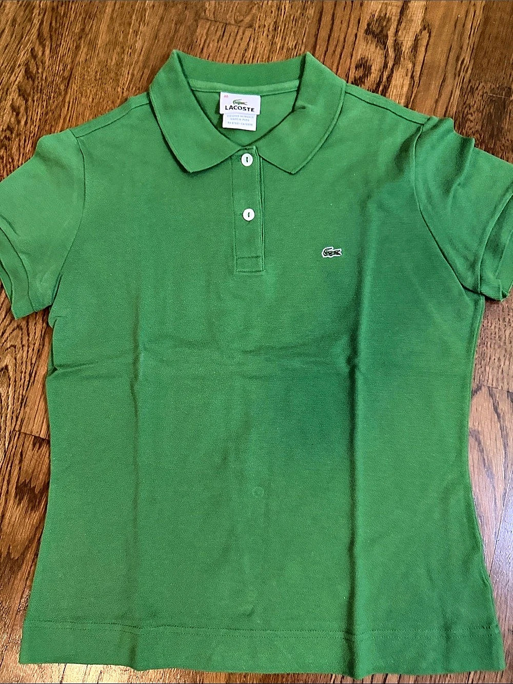 Lacoste Women's Classic Piqué Polo Shirt Green Size 40